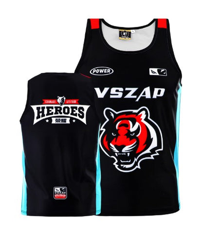 Vszap VTT031 Muay Thai Boxing Quick Dry Vest Tank Top S-2XL Black
