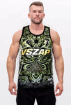 Vszap VTT034 Fighting Spirit Muay Thai Boxing Quick Dry Vest Tank Top S-2XL Green