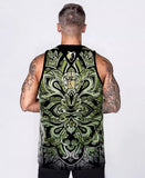 Vszap VTT034 Fighting Spirit Muay Thai Boxing Quick Dry Vest Tank Top S-2XL Green