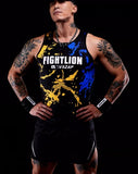 Vszap VTT036 Fight Lion Muay Thai Boxing Quick Dry Vest Tank Top S-2XL