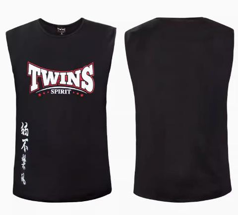 Twins Spirit WX2302 Muay Thai Boxing Vest Tank Top S-XXL Black