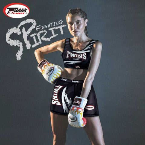 Twins Spirit Women Sport Bra & Fight Shorts Set S-XL