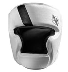 HAYABUSA T3 MUAY THAI BOXING MMA SPARRING HEADGEAR HEAD GUARD PROTECTOER Leather S-M White Black