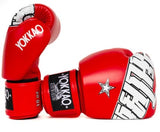 YOKKAO LETTERING MUAY THAI BOXING GLOVES 8-16 oz Red