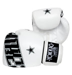 YOKKAO LETTERING MUAY THAI BOXING GLOVES 8-16 oz White