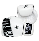 YOKKAO LETTERING MUAY THAI BOXING GLOVES 8-16 oz White