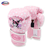 RAJA MUAY THAI BOXING GLOVES Breathable Extra Protection Cooltex PU Leather Kids Size 6 / 6plus oz Kuromi