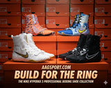 NIKE HYPERKO 3 SE PROFESSIONAL BOXING SHOES BOOTS US 9-10.5 Black Bright Crimson-Aluminum