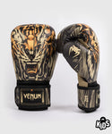 VENUM Tiger Kids MUAY THAI BOXING GLOVES 4-6 oz Black Neon Orange