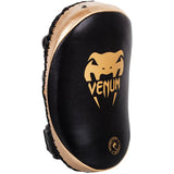 VENUM MUAY THAI BOXING MMA KICK PADS Leather Black Gold