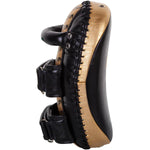 VENUM MUAY THAI BOXING MMA KICK PADS Leather Black Gold
