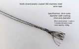 Spearfishing Dive Belt & Stringer Combo Set Heavy-Duty Coated Stainless Steel Cable 80 cm