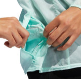 Clearance Adidas Women's Response Translucen Running Jacket Size M Light Blue