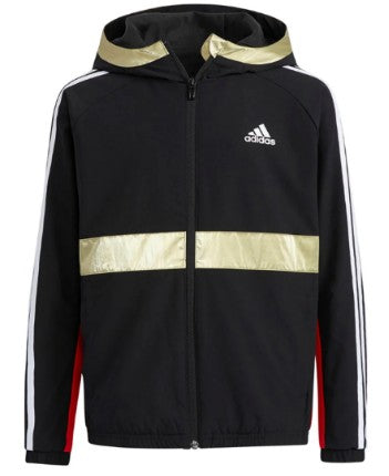 Clearance Adidas Junior Windbreaker Jacket Size 120-160 Black