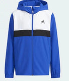 Clearance Adidas Junior Sports Training Windbreaker Size 120-160 Boblue