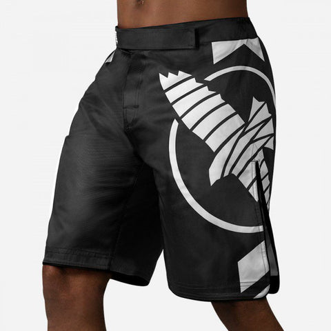 HAYABUSA ICON 5383 MUAY THAI BOXING Shorts S-XXL Black White