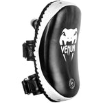 VENUM MUAY THAI BOXING MMA KICK PADS Leather Black White