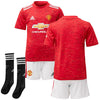 Adidas Kids Unisex Manchester United 20/21 Home Kit Size 92-116