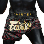 Fairtex "Lava" MUAY THAI BOXING Shorts XS-XXL Black BS1920
