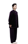 Traditional Martial Art Tai Chi Kung Fu Uniform Suit(U01) Winter Golden Velvet Size S-XXL Unisex Purple