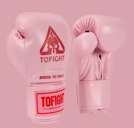 TOFIGHT CLASSIC MUAY THAI BOXING GLOVES VELCRO 8-14 oz Pink