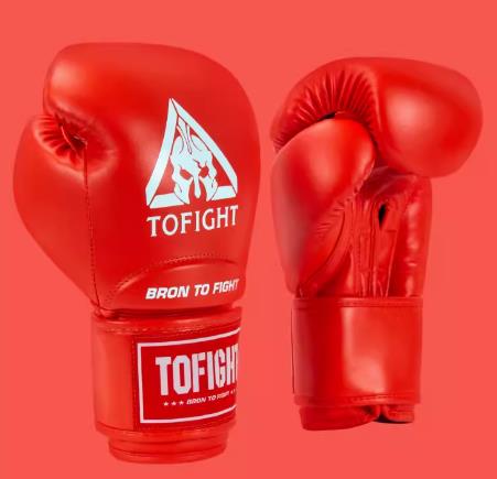 TOFIGHT CLASSIC MUAY THAI BOXING GLOVES VELCRO 8-14 oz Red