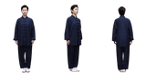 Traditional Martial Art Tai Chi Kung Fu Uniform Suit(U02) Summer Linen Size S-XXL Unisex Navy