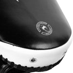 VENUM MUAY THAI BOXING MMA KICK PADS Leather Black White