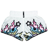 YOKKAO FLAMES MUAY THAI MMA BOXING Shorts S-XXL WHITE