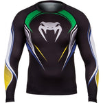 VENUM-2034 HERO MMA Muay Thai Boxing Rashguard Compression T-shirt LONG SLEEVES XS-XXL Black Yellow Green