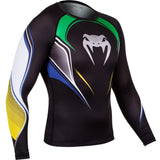 VENUM-2034 HERO MMA Muay Thai Boxing Rashguard Compression T-shirt LONG SLEEVES XS-XXL Black Yellow Green