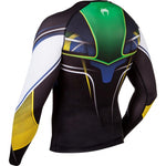 VENUM-2034 HERO MMA Muay Thai Boxing Rashguard Compression T-shirt LONG SLEEVES XS-XXL Black Yellow Green