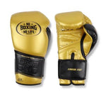 No Boxing No Life Boxing Gloves Crying Fist Leather 8-16 oz Gold