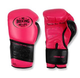 No Boxing No Life Boxing Gloves Crying Fist Leather 8-16 oz Rose Red