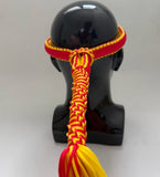 Set of Muay Thai Boran Boxing Pra Jiad Armbands / Mongkhon Headband Size Free Red Yellow