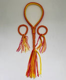 Set of Muay Thai Boran Boxing Pra Jiad Armbands / Mongkhon Headband Size Free Red Yellow