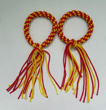 Set of Muay Thai Boran Boxing Pra Jiad Armbands / Mongkhon Headband Size Free Red Yellow