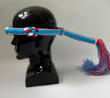 Set of Muay Thai Boran Boxing Pra Jiad Armbands / Mongkhon Headband Size Free Red Blue White