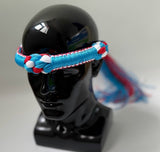 Set of Muay Thai Boran Boxing Pra Jiad Armbands / Mongkhon Headband Size Free Red Blue White