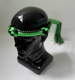 Set of Muay Thai Boran Boxing Pra Jiad Armbands / Mongkhon Headband Size Free Green Black