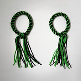 Set of Muay Thai Boran Boxing Pra Jiad Armbands / Mongkhon Headband Size Free Green Black