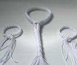 Set of Muay Thai Boran Boxing Pra Jiad Armbands / Mongkhon Headband Size Free White