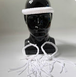 Set of Muay Thai Boran Boxing Pra Jiad Armbands / Mongkhon Headband Size Free White