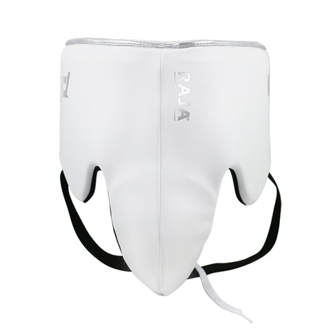 RAJA MASTER-100 BOXING SPARRING GROIN GUARD PROTECTOR Cowhide Leather Size M-XL White