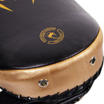 VENUM MUAY THAI BOXING MMA KICK PADS Leather Black Gold