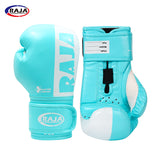 RAJA RBGP-C8 MUAY THAI BOXING GLOVES Coolmax PU Leather Kids 6 oz Light Blue