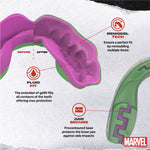 SAFEJAWZ Marvel The Hulk SPORTS MUAY THAI BOXING MMA SELF-FIT MOUTHGUARD Green Senior Age 12+