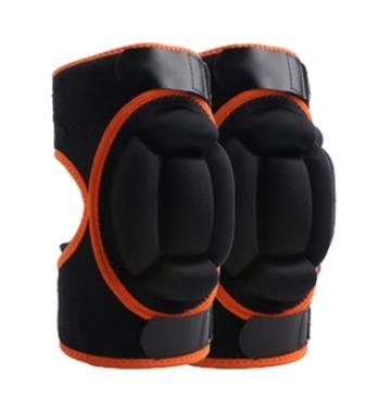 Extreme Sports Ski Snow Boarding Skate Protective Knee Pads Support Child & Adult Size Available XS-L Black Orange (OS006)