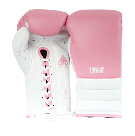 TOFIGHT PROFESSIONAL COMPETITIONS MUAY THAI BOXING GLOVES 10-14 oz Pink