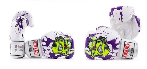 YOKKAO ANGRY BULL MUAY THAI BOXING GLOVES 8-16 oz White